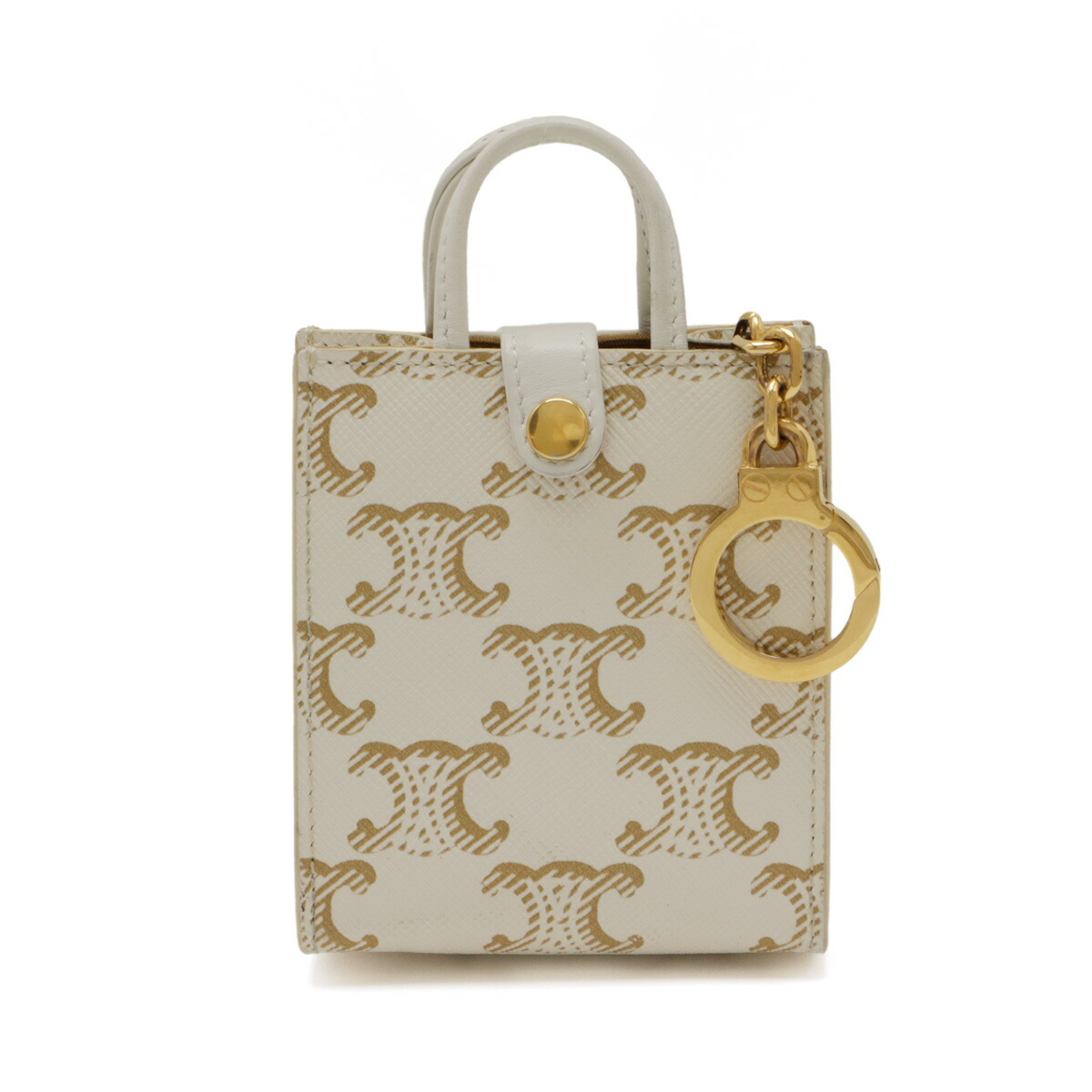 CELINE☆ラフィア製マイクロ トリオンフ チャーム 49J782GUE-02NT_4_FALL25_W.tif