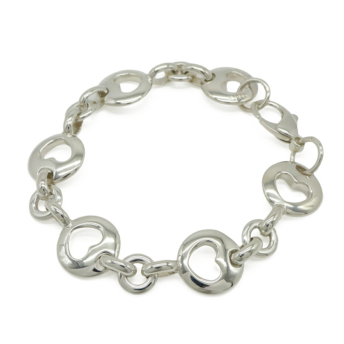 TIFFANY&Co. ティファニー ピアスドハート ブレスレット Ag925 SV925 シルバー 【中古】｜ブルーミン／森田質店