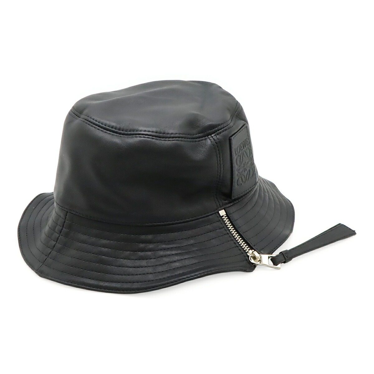 新品未使用『LOEWE』デニムハット　グレー フレイド フィッシャーマン ハット (デニム＆カーフ) ブルー - LOEWE