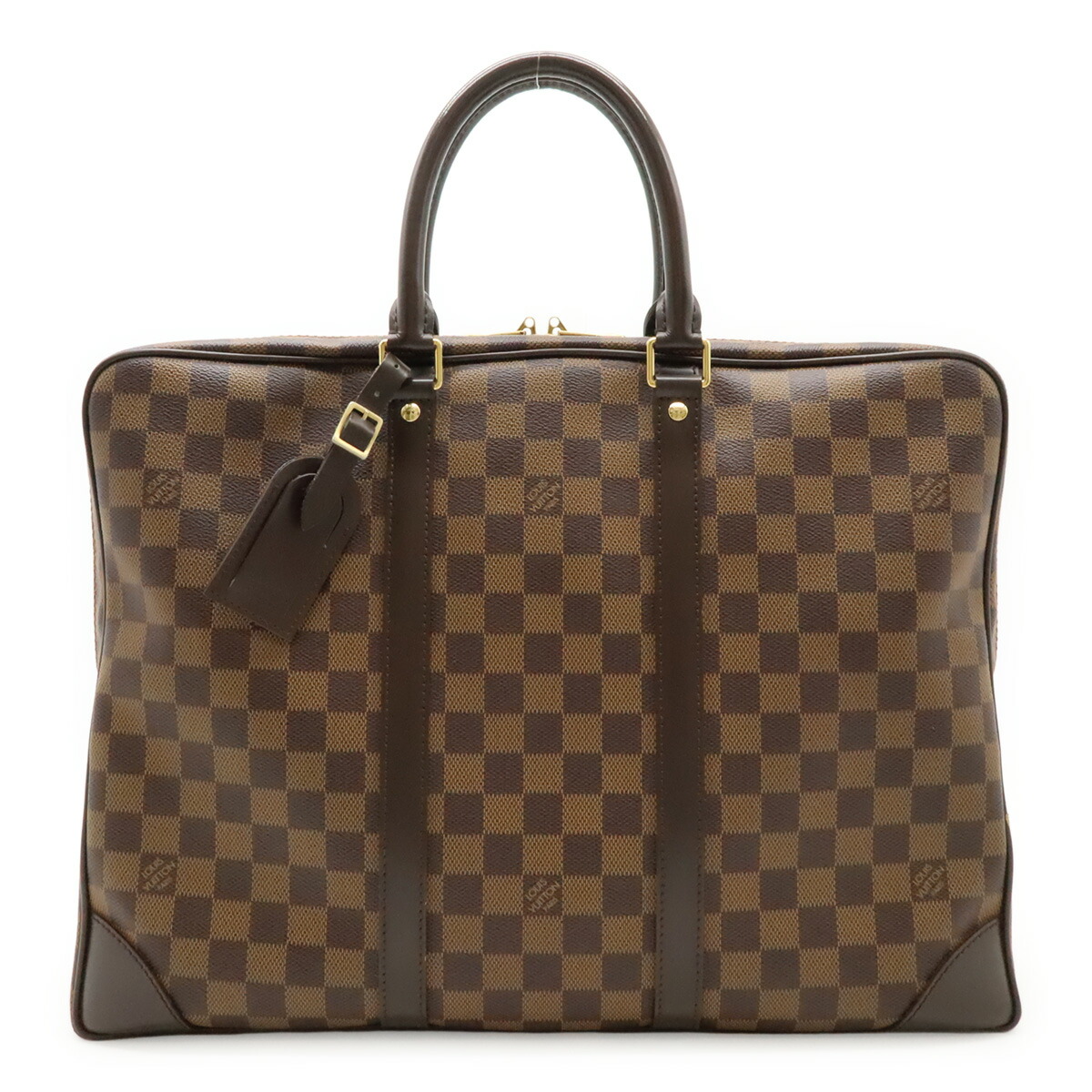 LOUIS VUITTON ルイ ヴィトン ダミエ ポルトドキュマン ヴォワヤージュ 商行為御徒面子 ブリーフ入れもの 書きもの鞄 ハンドバック N41124 【中古】