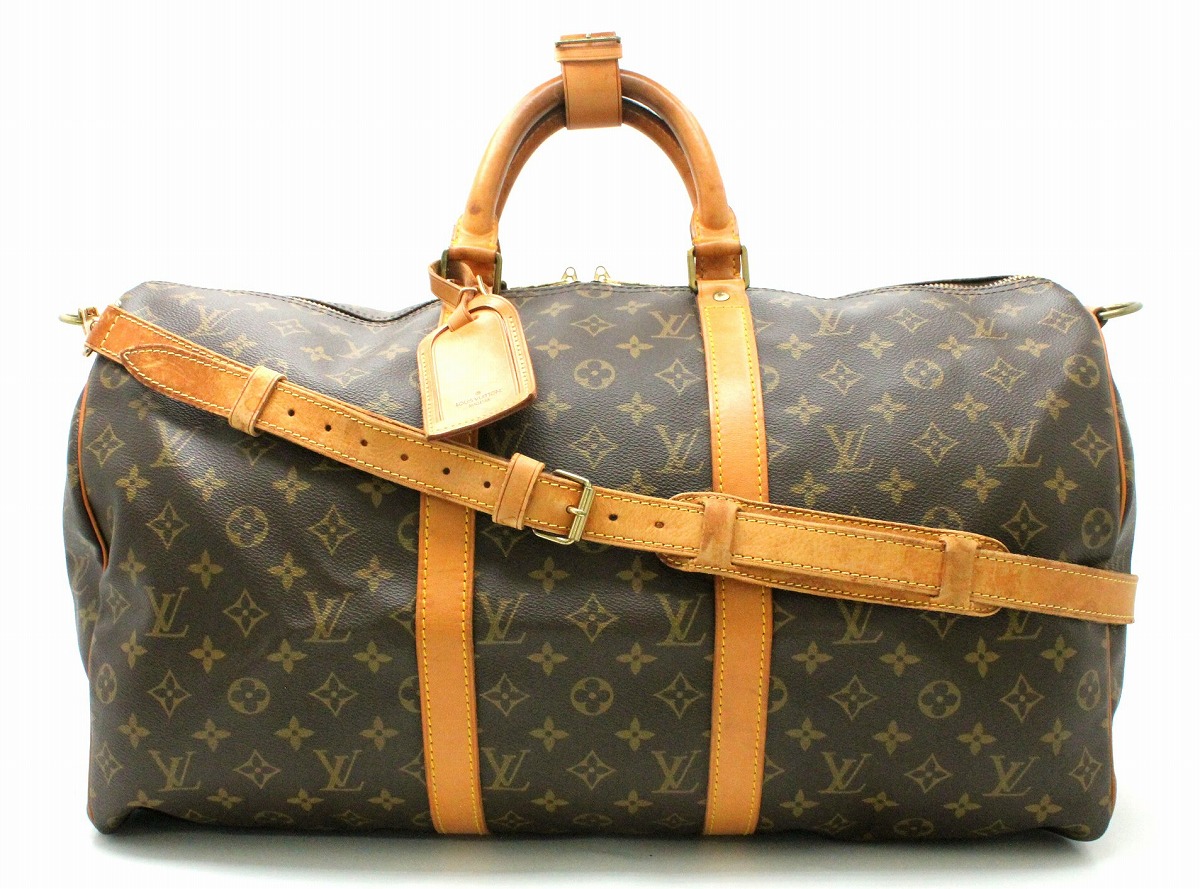 バッグ Louis Vuitton ルイ ティファニー ヴィトン Vuitton モノグラム キーポル 安い バンドリエール50 ボストンバッグ 旅行カバン トラベルバッグ 2way ショルダーバッグ M 中古 Blumin 森田質店 質屋出品 S ブルーミン 森田質店メンズ ブランド