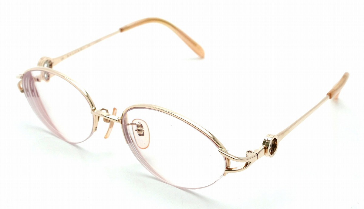 新品 Bvlgari ブルガリ ブルガリブルガリ 眼鏡 めがね メガネ 度入り K18pg ピンクゴールド フレーム Bv281k 496 中古 本店は Ual Ncs Mx