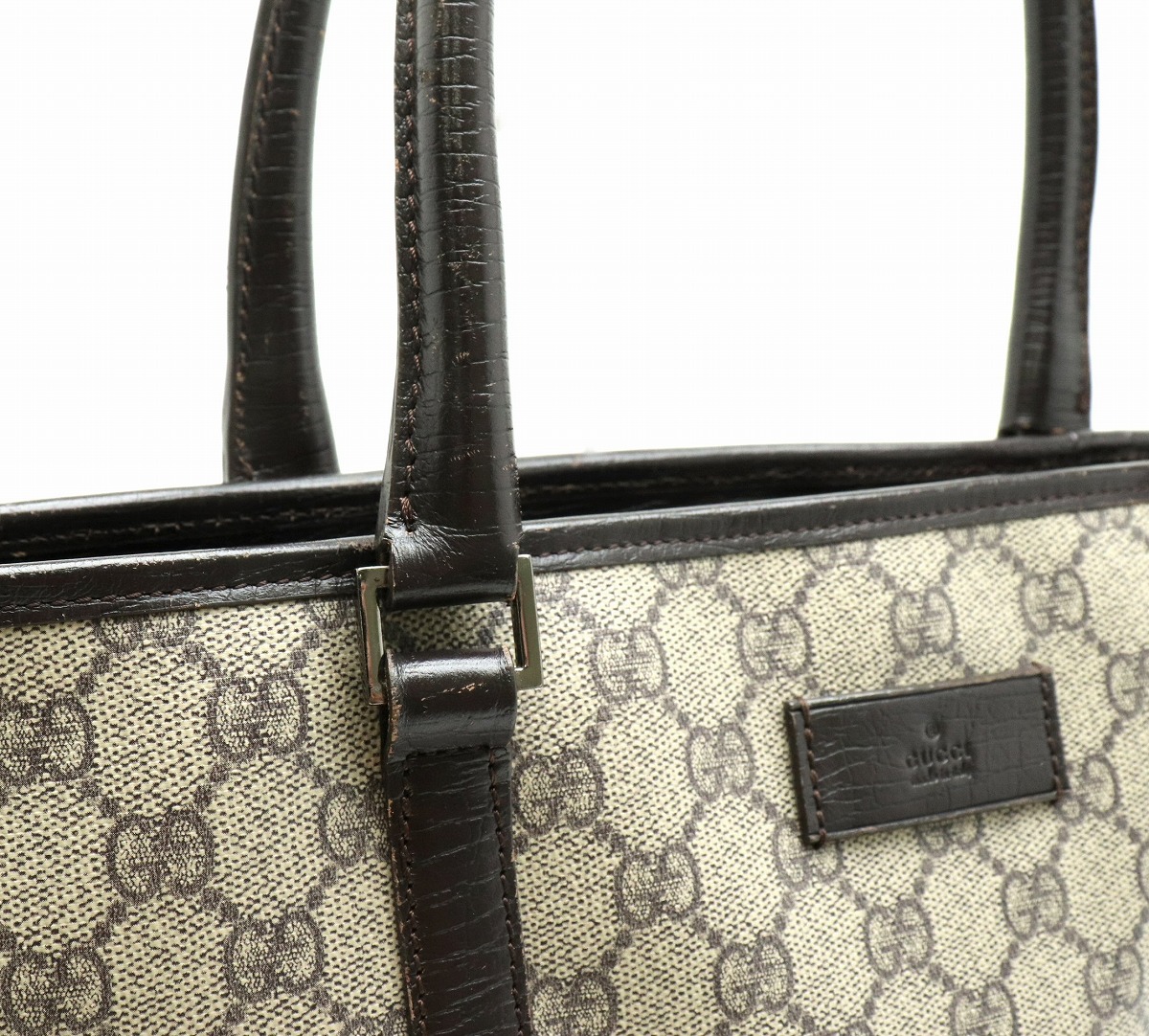 バッグ Gucci グッチ Ggスプリーム Ggプラス トートバッグ ショルダーバッグ 質屋 セール ショルダートート Pvc プラダ レザー カーキベージュ ダークブラウン 中古 Blumin 森田質店 質屋出品 S ブルーミン 森田質店レディース ブランド バッグ トート