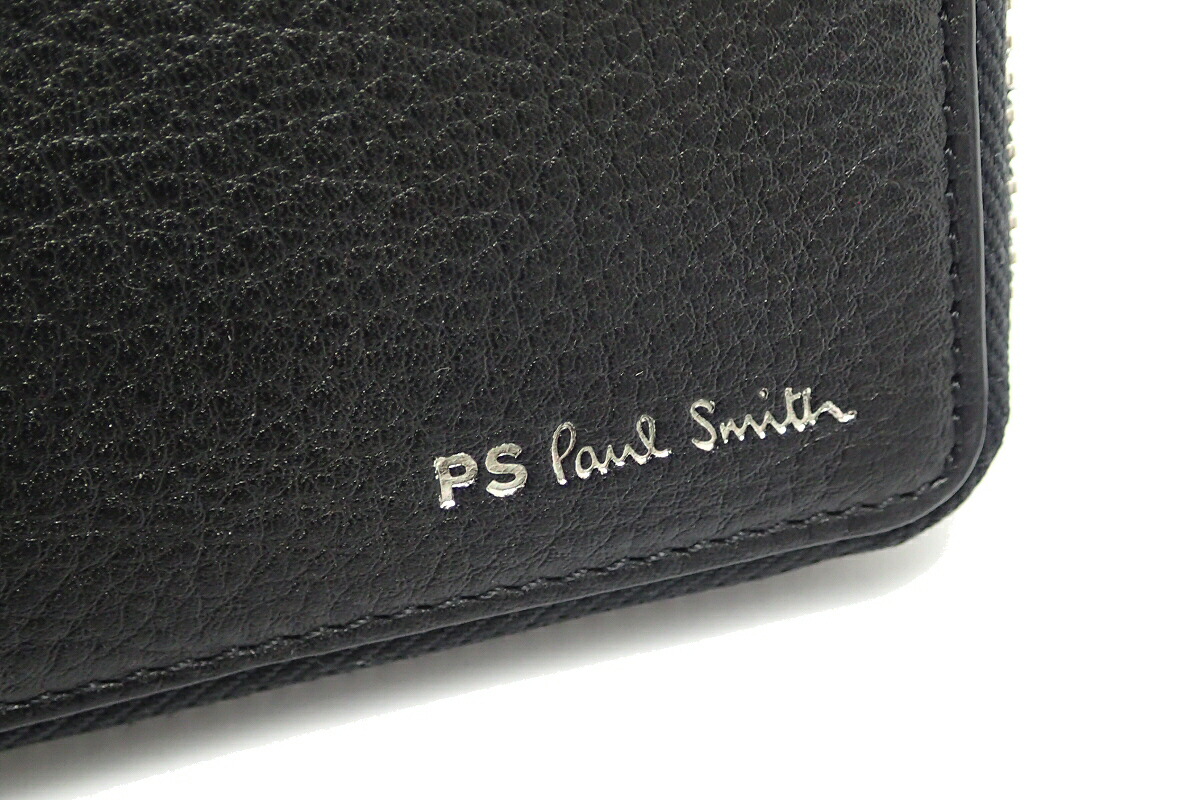 新品未使用品】 【財布】 PS BY Paul ポールスミス Smith ピーエス バイ ポールスミス Paul ピーエス ポールスミス 2つ折り財布  二つ折 ラウンドファスナー レザー ブラック 黒 M2A-6144-APSSTR：ブルーミン／森田質店メンズ ブランド 財布 小物 二つ折り