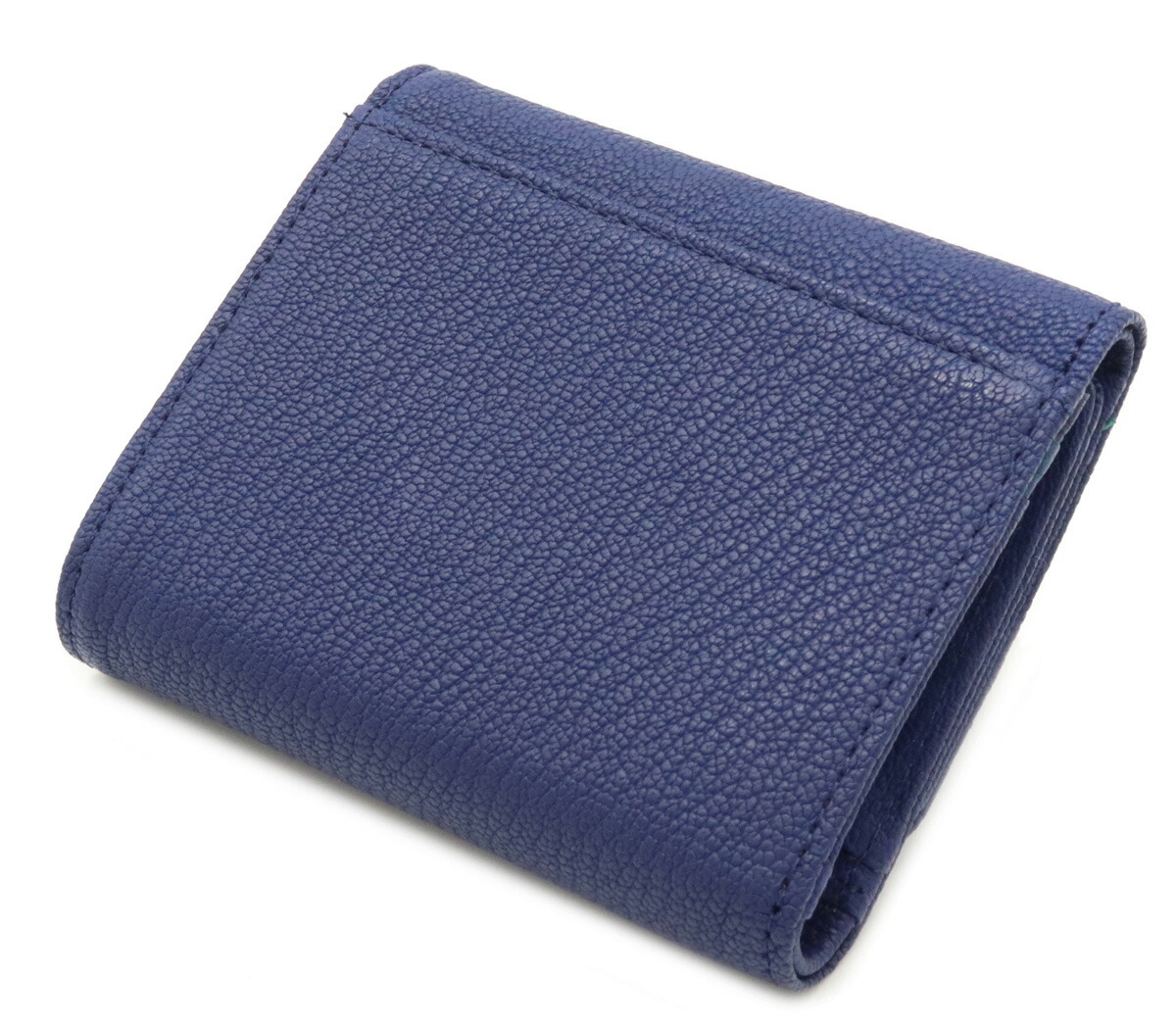 素敵な スミス 財布 ダークグリーン ネイビー レザー ポールスミス ポール Pwu902 ネイビー ポール 3つ折り財布 中古 Paul リボン ハートプレート 三つ折り財布 紺 Smith 緑 未使用品 ブルーミン 森田質店 3つ折り財布 レディース財布