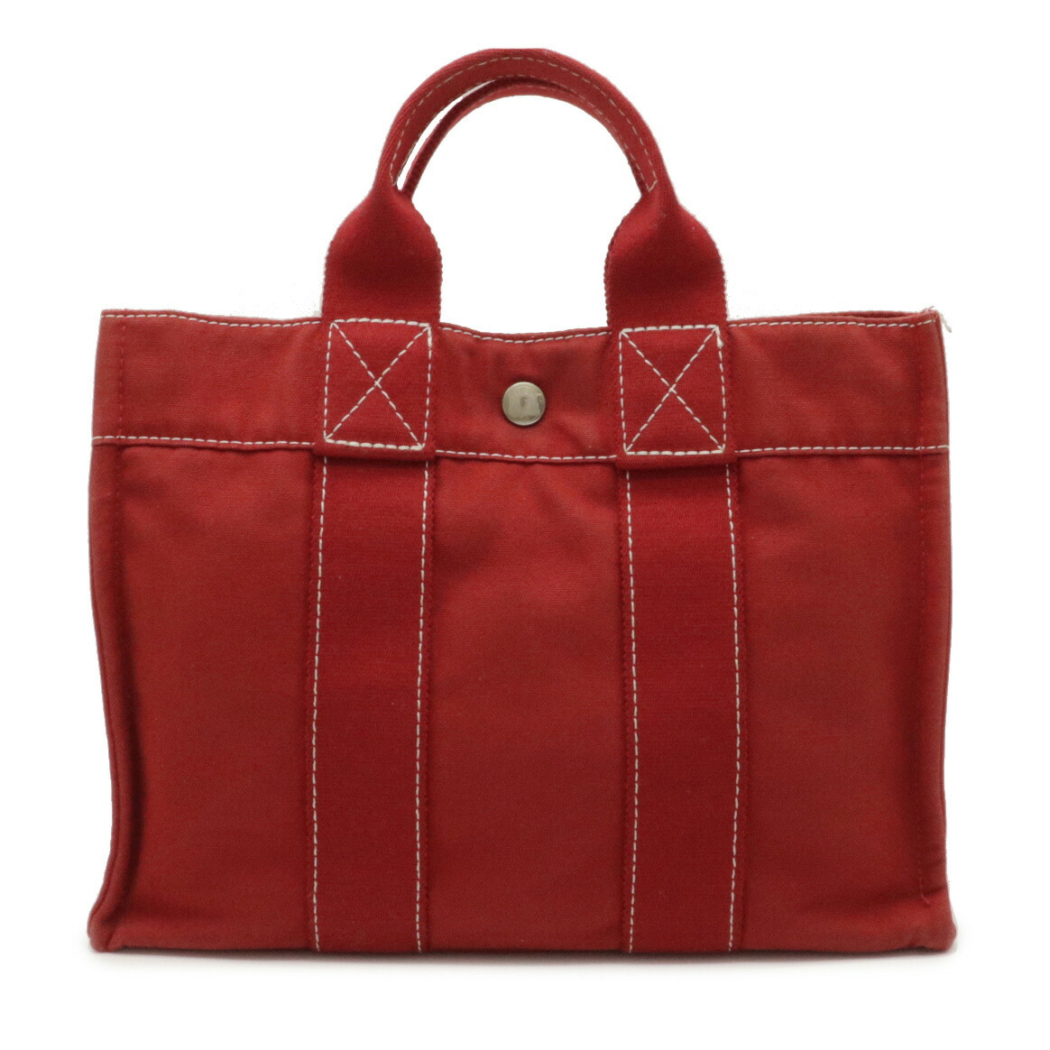 トートバッグ 中古 赤 レッド キャンバス ハンドバッグ トートバッグ トートpm ドーヴィル エルメス バッグ Hermes 最高級 Www Carpetsandbeds Com