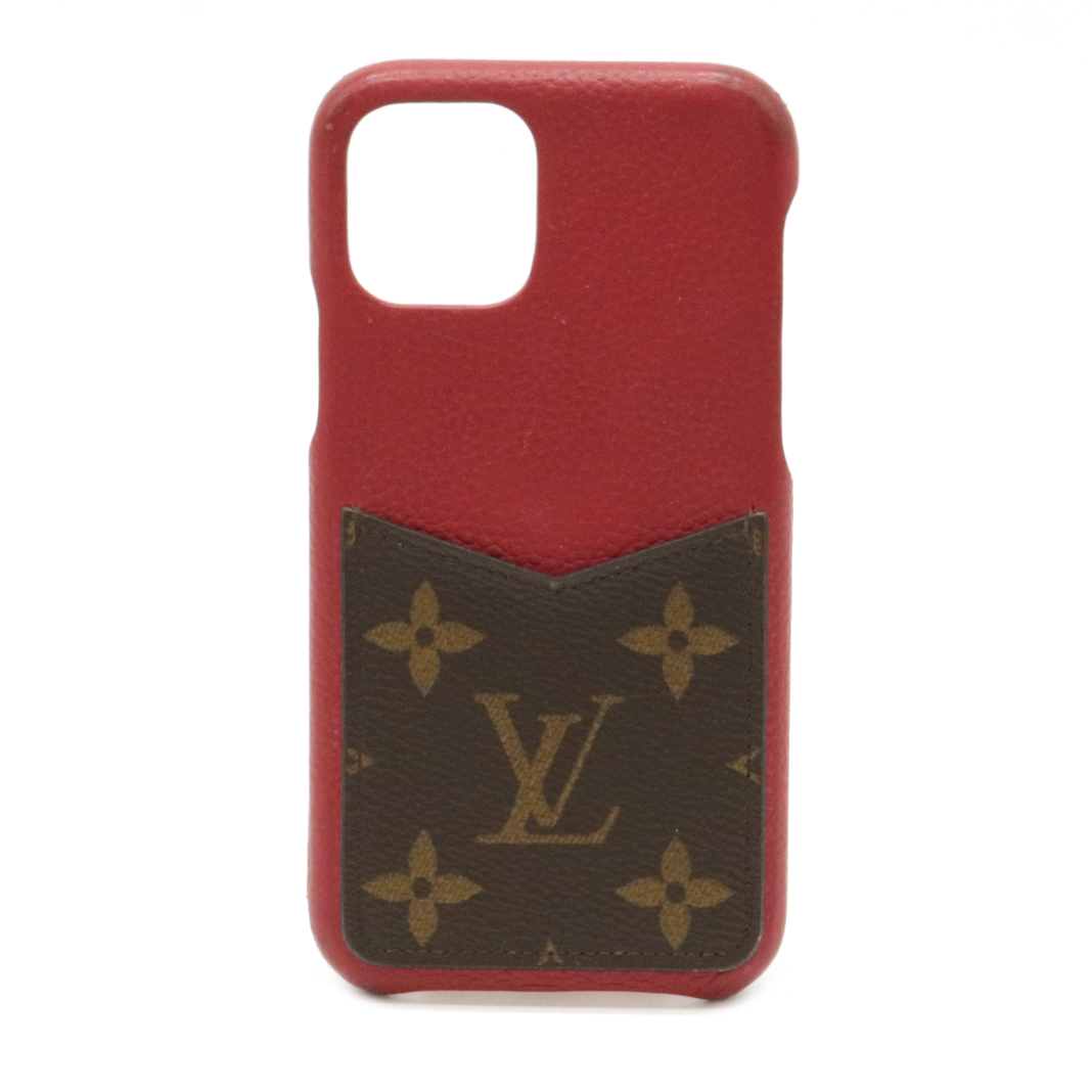 楽天市場 Louis Vuitton ルイ ヴィトン モノグラム Iphoneバンパー 11 Pro アイフォン ケース アイフォンケース スマホケース スカーレット 赤 M 中古 ブルーミン 森田質店