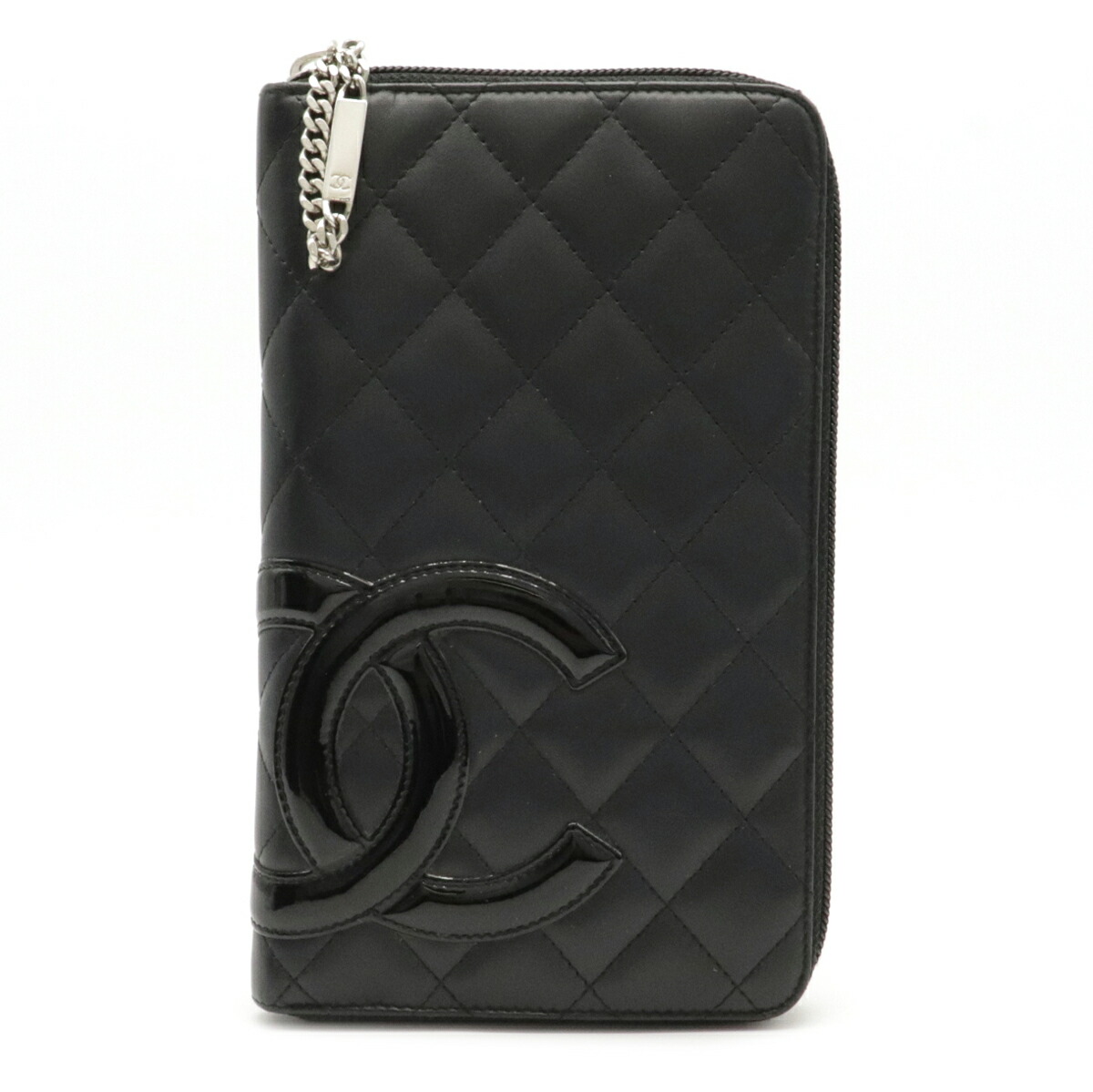 楽天市場 財布 Chanel シャネル カンボンライン ココマーク ラウンドファスナー長財布 オーガナイザー レザー 黒 ブラック ピンク 6710 中古 Blumin 楽天市場店