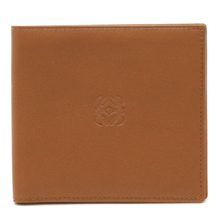 LOEWE Anagram 2 Bold Bottom Bad Fold Book Leather Brown Tea LOEWE Anagram 2 Bold Bottom Bad Fold Book Leather Brown Tea