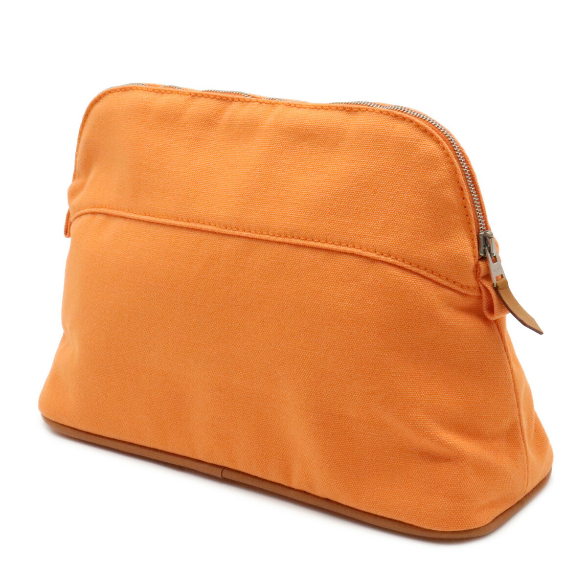 バッグ Hermes エルメス ボリード ポーチmm 化粧ポーチ コスメポーチ 小物入れ マルチポーチ コットンキャンバス レザー オレンジ m 中古 Rvcconst Com