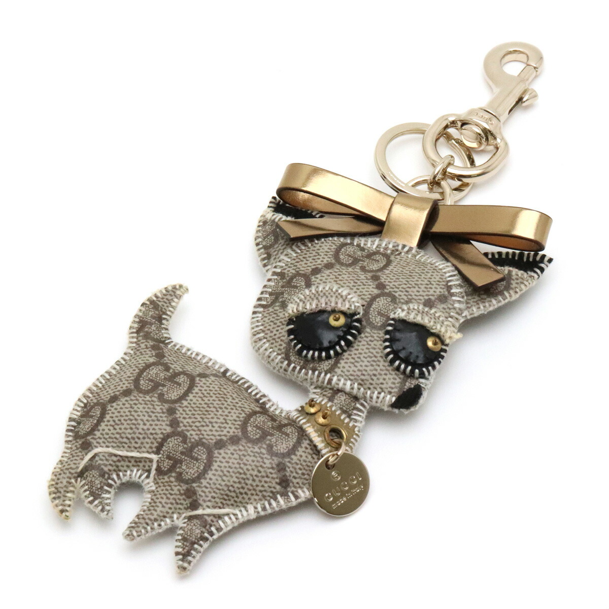 Gucci グッチ Ggプラス グッチョリシリーズ チワワ 犬 ドッグ キーホルダー キーリング アニマルチャーム バッグチャーム 6081 中古 Bouncesociety Com