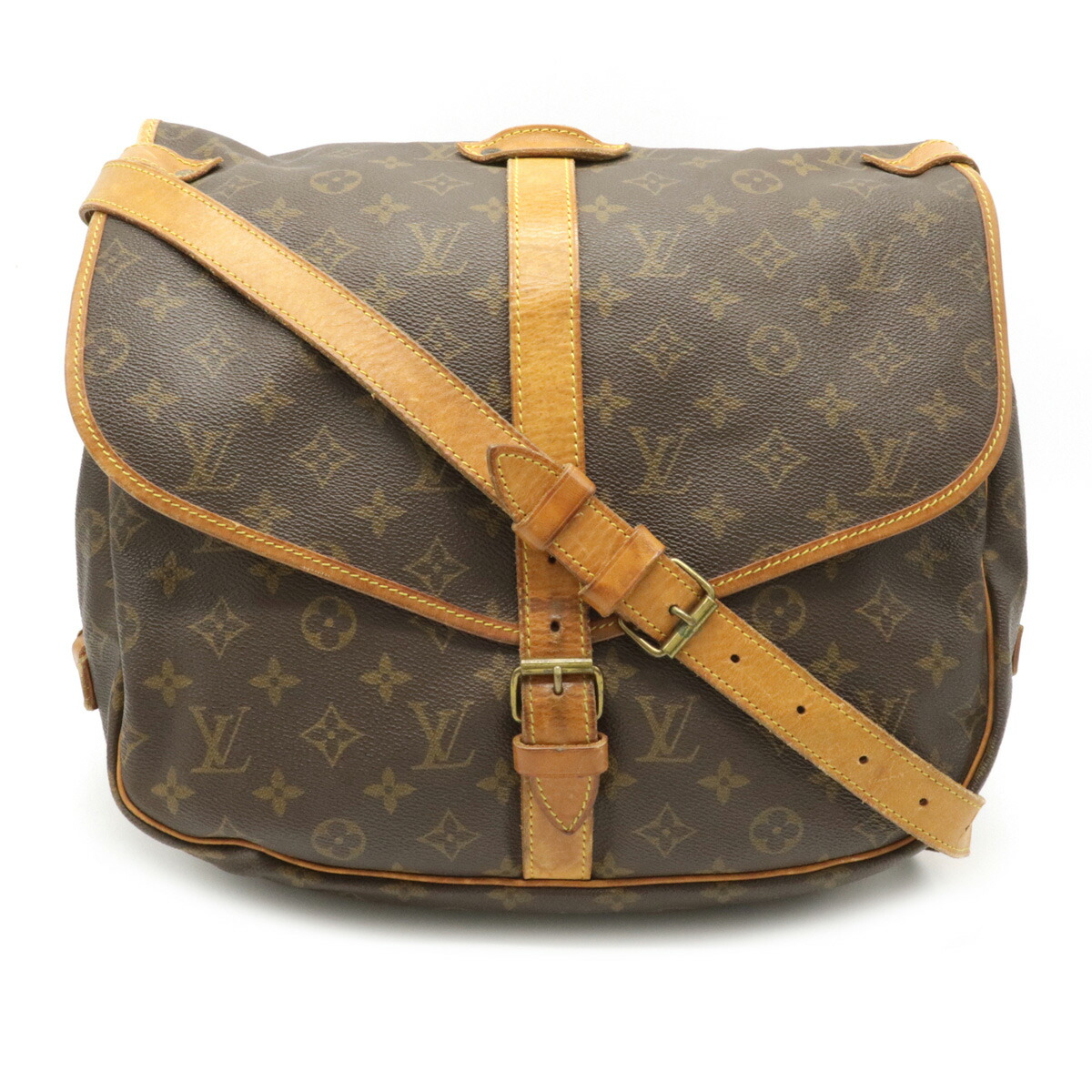 LOUIS VUITTON ルイ ヴィトン モノグラム ソミュール35 ショルダー 雑誌などで活躍中の人気 LOUIS モノグラム ソミュール ルイヴィトン VUITTON トートバッグ