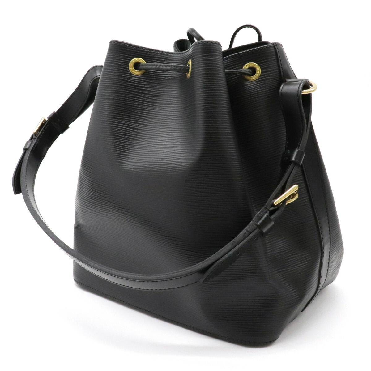 【バッグ】LOUISVUITTONルイヴィトンエピプチノエ巾着ショルダーバッグセミショルダーワンショルダーレザーノワール黒ブラックM59012【中古】
