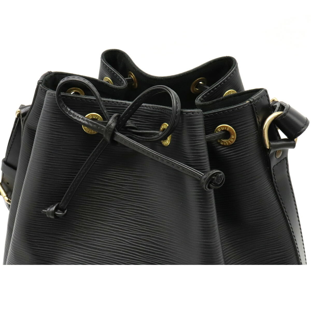 【バッグ】LOUISVUITTONルイヴィトンエピプチノエ巾着ショルダーバッグセミショルダーワンショルダーレザーノワール黒ブラックM59012【中古】