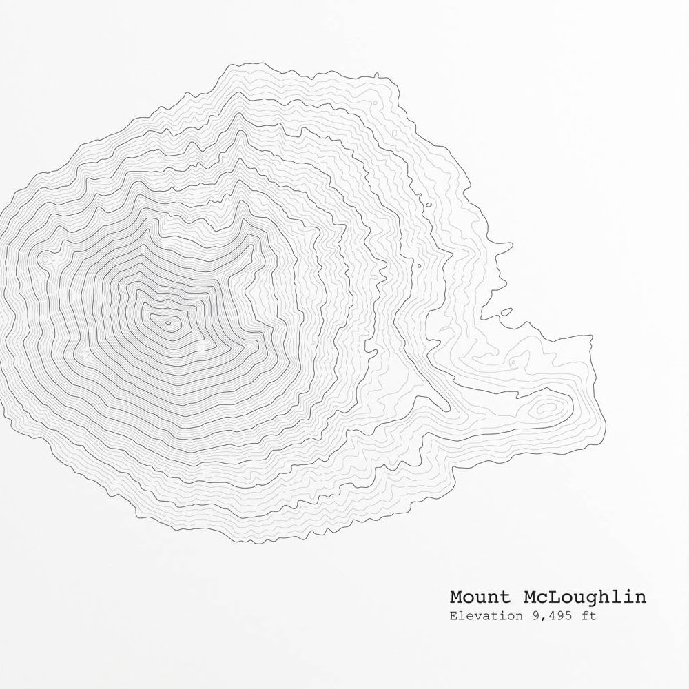Tim+April/Mt.McLoughlinTopographicMap12インチ