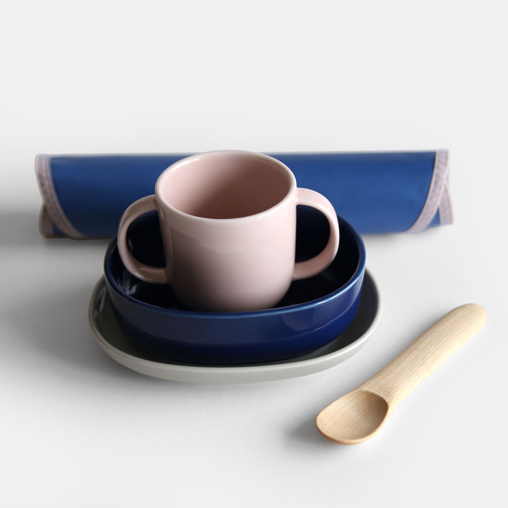 NUPPU / Baby Tableware Set(Bluebell) | ヌップ/サスティナブルチルドレンズテーブルウェア/ブルーベルセット/小わっぱ用食器/赤ちゃん/赤ちゃん/生み出すこと祝い事/波佐見焼 | 118335