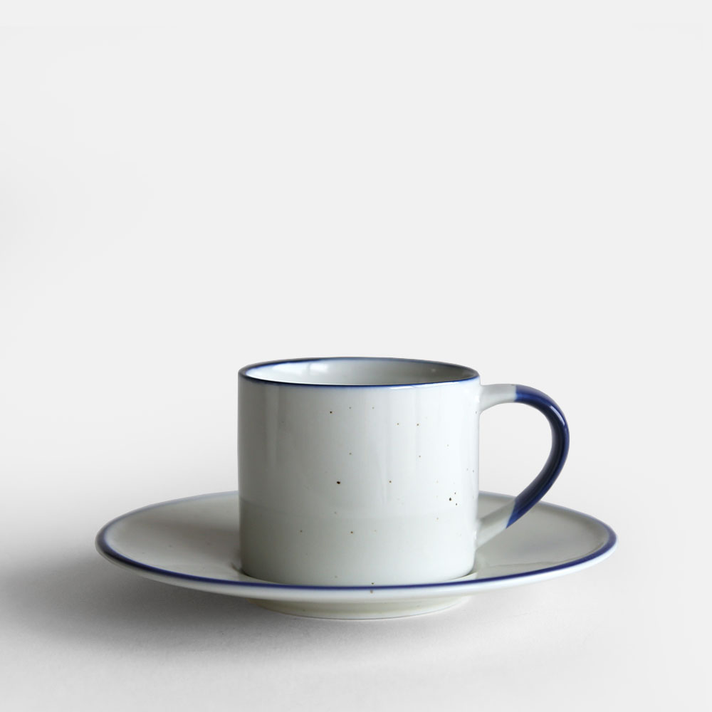 Blw Manses Design Ovanaker Coffee Cup With Saucer Small Manses Design Ovanaker Coffee Cup With Saucer Small Blue Line 113666