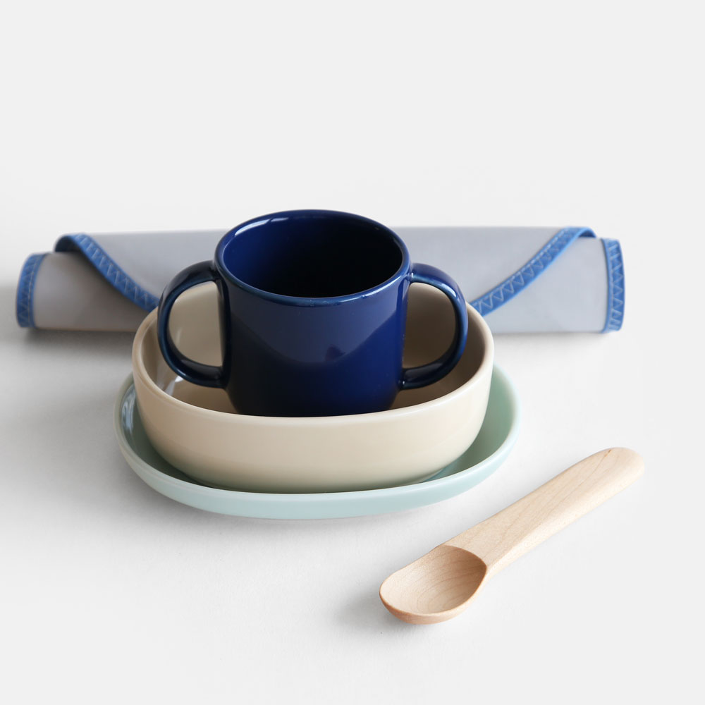 NUPPU / Baby Tableware Set(Wood violet) | ヌップ/サスティナブルチルドレンズテーブルウェア/ウッドバイオレットセット/小わっぱ用食器/赤ちゃん/赤ちゃん/生み出すこと祝い事/波佐見焼 | 118338