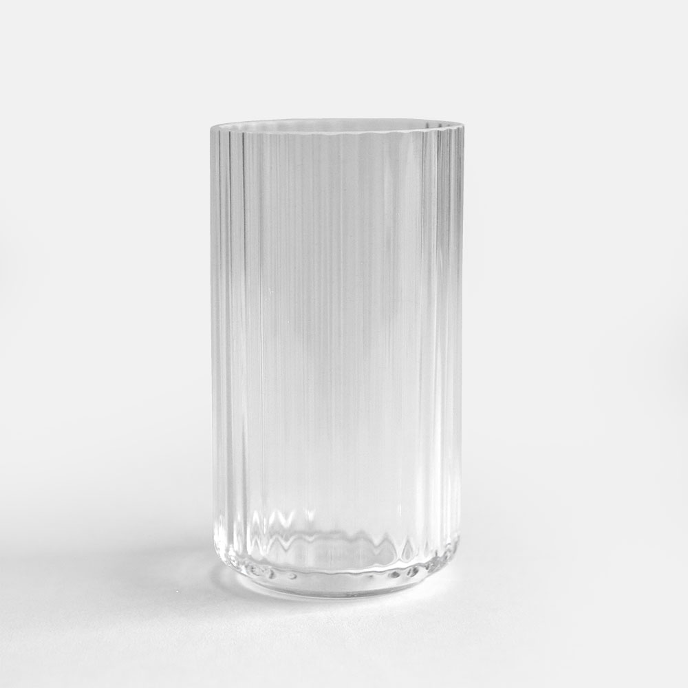 Lyngby Porcelain リュンビューポーセリン / Vase Glass 15糎(Clear)｜硝子軍事基地 花立て 北欧 お花軍事基地 せつ然たる 分かりやすい 差し上げ物｜119007