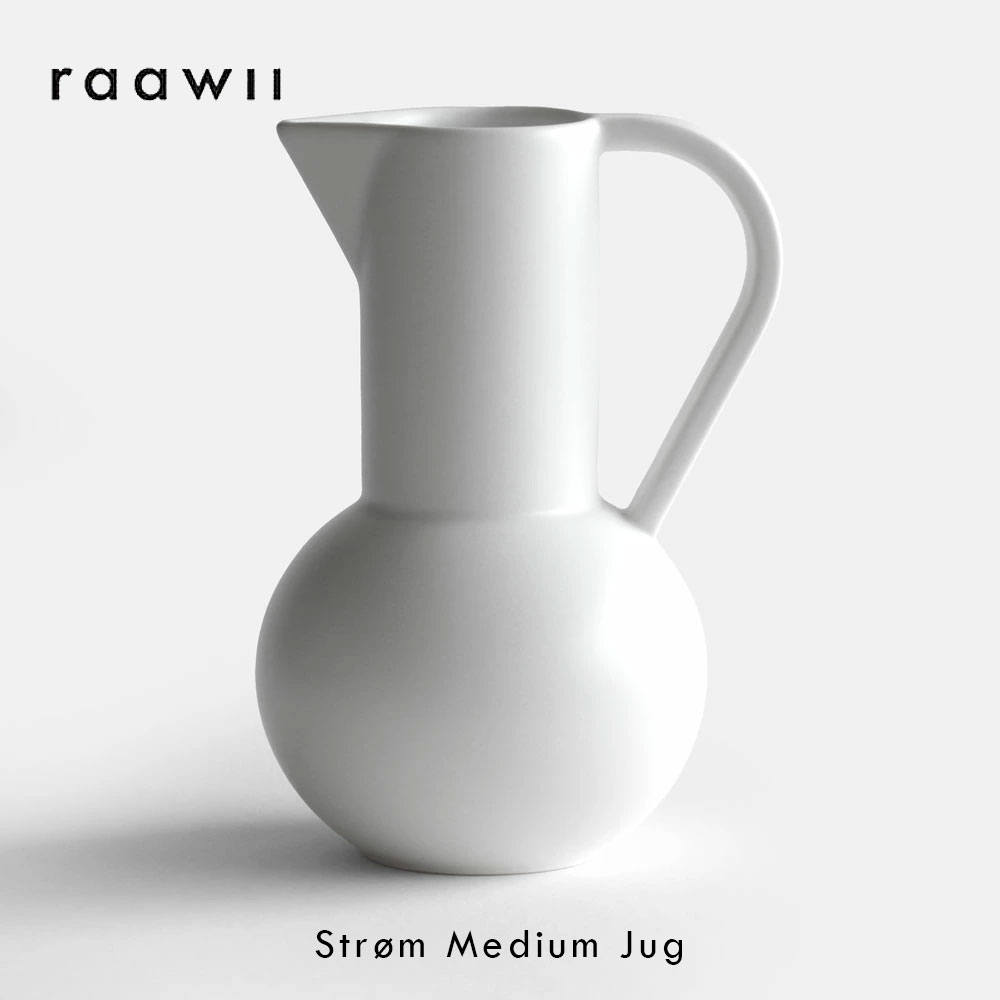 raawii ラーウィー / Strom Medium Jug(Vaporous Grey)｜ジャグ 水差し フラワーベース 北欧 デンマーク ストローム 花瓶 ギフト｜118979｜B.L.W