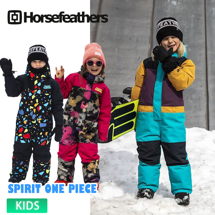 23-24 Horsefeather ホースフェザー SPIRIT ONE PIECE スノーボード 雪遊び つなぎ ワンピース キッズ スキー ジュニア 子供｜ぼーだまん