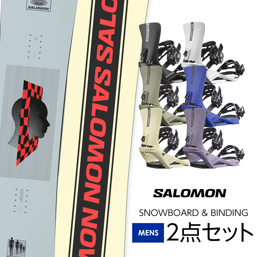 取付無料 SALOMON サロモン KICKBACK キックバック スノーボード ＆ RHYTHM リズム バインディング 2点セット 24-25 2025 メンズ