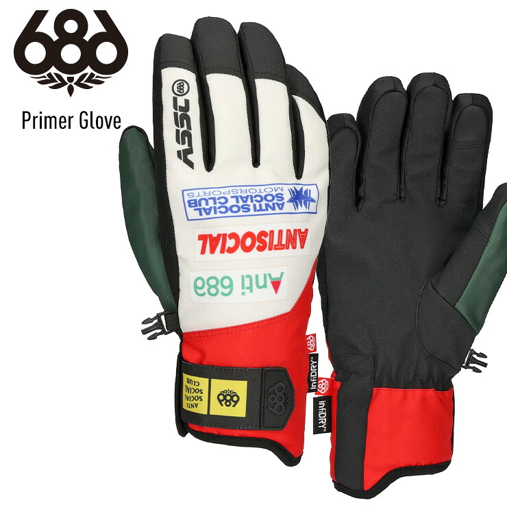 2026 686 シックスエイトシックス Primer Glove プライマーグローブ スノーボード 五本指 グローブ スノボーグローブ スキーグローブ 【ぼーだまん】|ぼーだまん