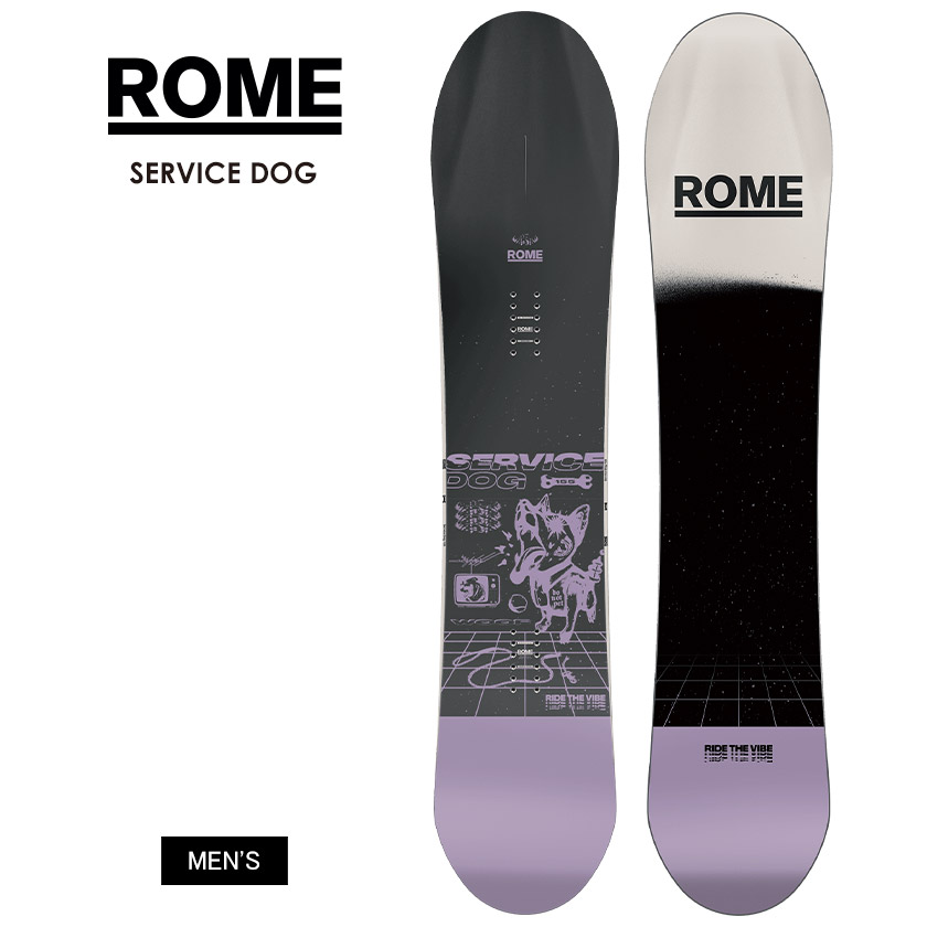 【無料ワックスサービス有】ROME ローム SERVICE DOG サービスドッグ 25-26 2026 スノーボード 板 メンズ