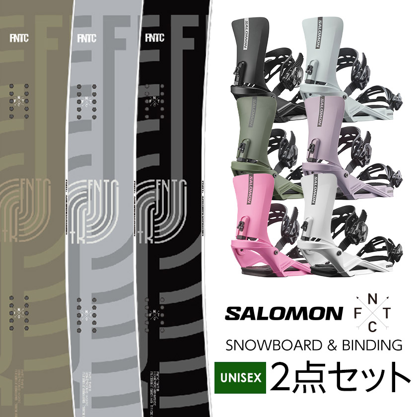 取付無料 FNTC TNT R スノーボード ＆ SALOMON サロモン RHYTHM リズム バインディング 2点セット 25-26 2026 メンズ ハードギア