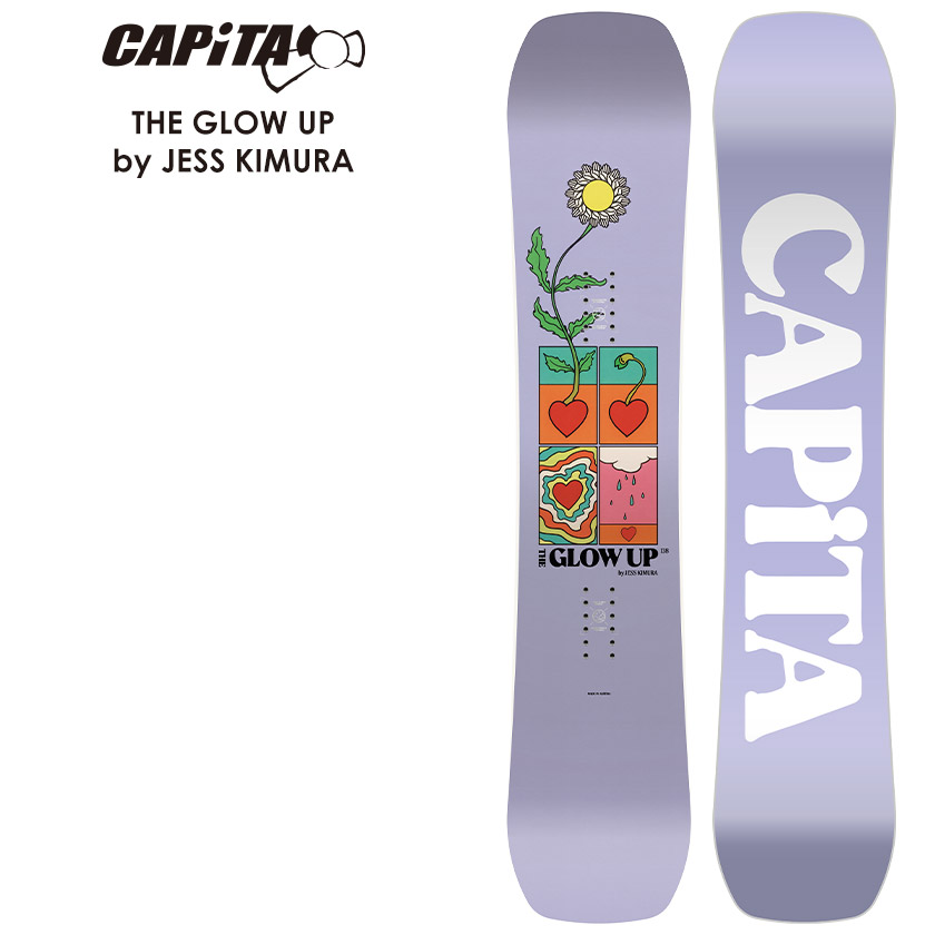 早期予約 【無料ワックスサービス有】26-27 2027 CAPITA キャピタ THE GLOW UP by JESS KIMURA グロウアップ ジェスキムラ スノーボード 板 キッズ 子供｜ぼーだまん