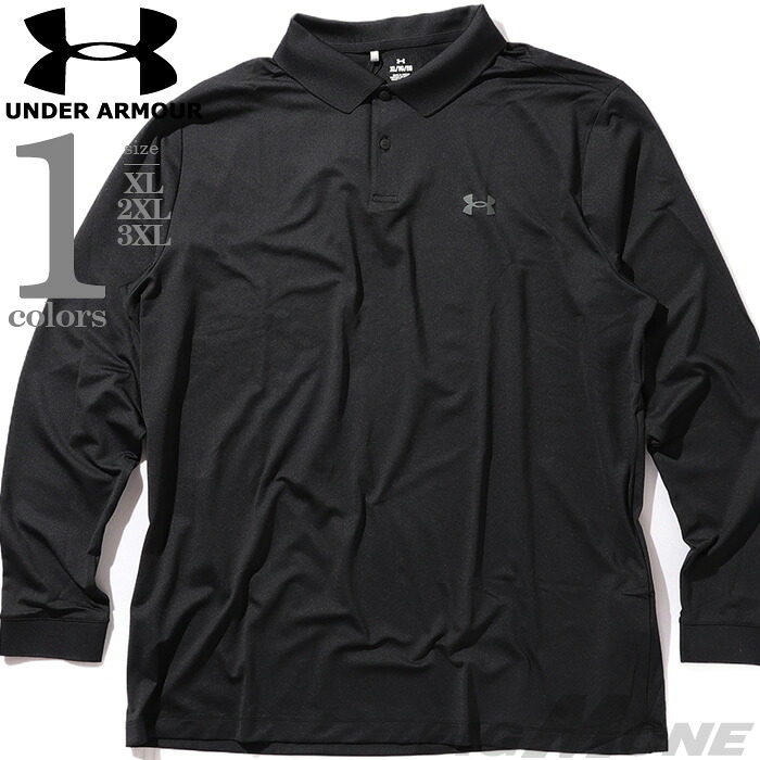 大きいサイズ メンズ UNDER ARMOUR アンダーアーマー 長袖 ポロシャツ USA直輸入 1379728-001