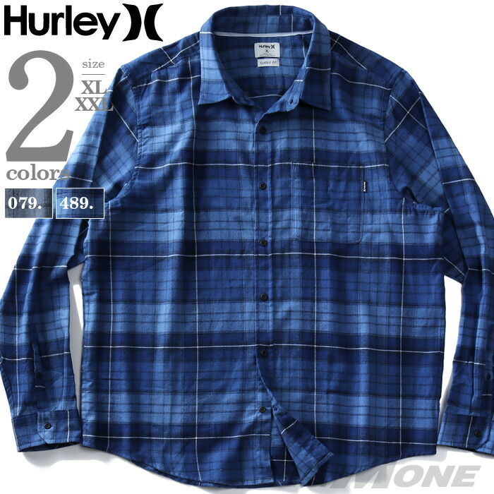 大きいサイズ メンズ HURLEY ハーレー フランネル チェック柄 シャツ ネルシャツ 羽織り USA直輸入 cu1010 激安通販新作