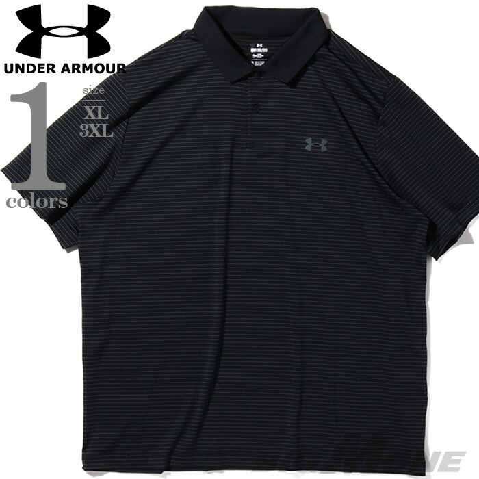 Under Armour ネイビー チェック柄 ポロシャツ 3L メンズ/杢調ジャカードチェック柄長袖ポロシャツ3色組｜メンズ