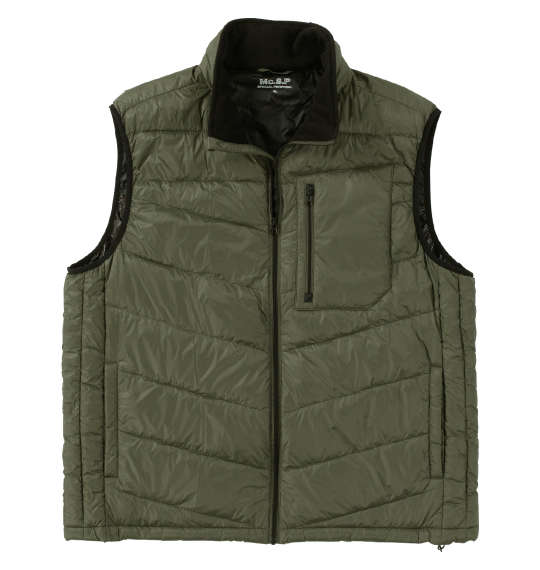 楽天市場】大きいサイズ メンズ H by FIGER 切替 中綿 ベスト ブラック