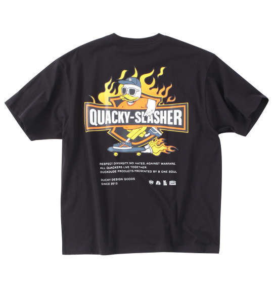 【楽天市場】大きいサイズ メンズ B-one-soul DUCK DUDEフレイム 半袖 Tシャツ ブラック 1258-3282-2 3L ...