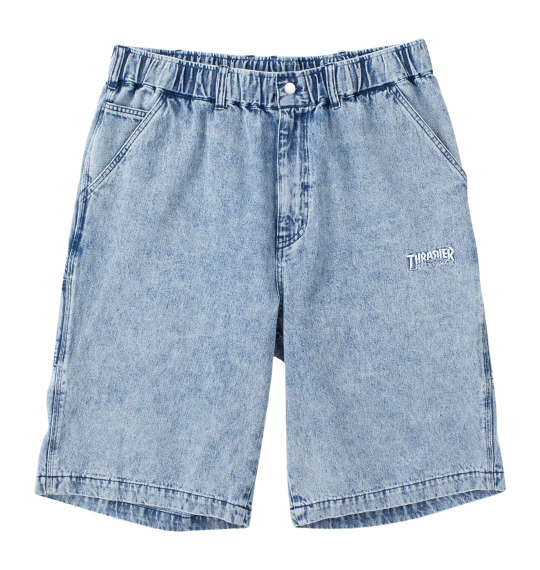 大きいサイズ メンズ THRASHER デニム ペインター ハーフパンツ サックス 1274-4540-1 3L 4L 5L 6L 7L 8L|大きいサイズの店ビッグエムワン