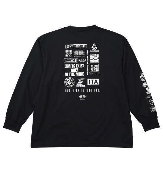 大きいサイズ メンズ SY32 by SWEET YEARS マルチロゴ 長袖 Tシャツ ブラック 1278-6121-2 3L 4L 5L 6L