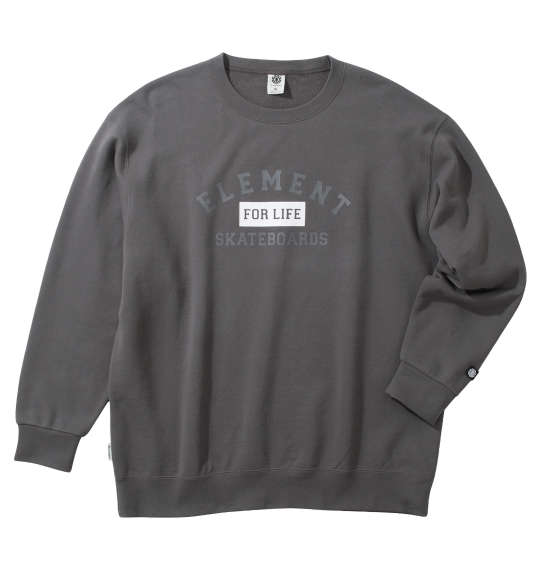 大きいサイズ メンズ ELEMENT FOR LIFE クルー スウェット グレー 1278-4616-1 3L 4L 5L 6L