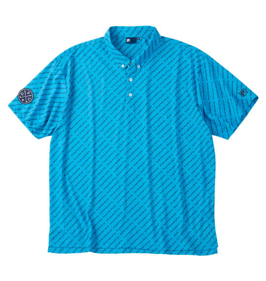 大きいサイズ メンズ FILA GOLF ECOディンブルメッシュロゴプリント 半袖 シャツ ターコイズ 1278-6241-2 3L 4L 5L 6L
