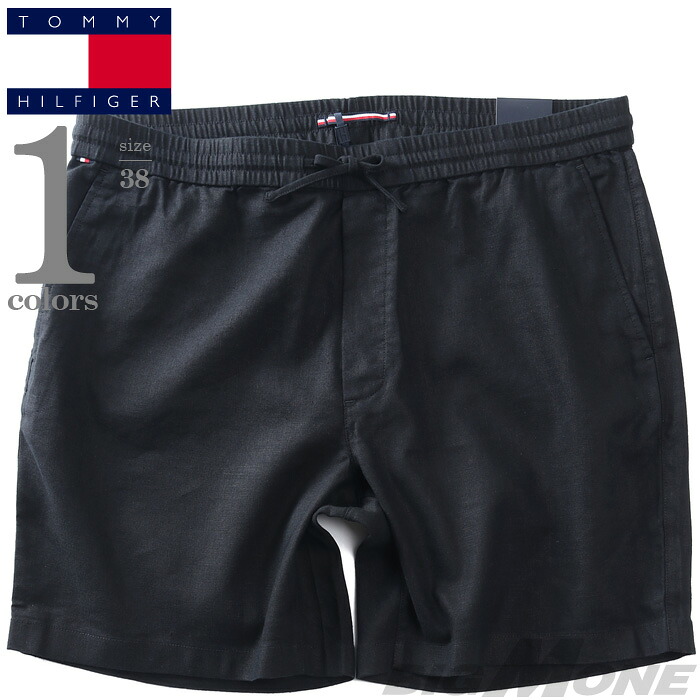 大きいサイズ メンズ TOMMY HILFIGER トミーヒルフィガー 麻混 無地 ショートパンツ ショーツ USA直輸入 mw0mw44353|大きいサイズの店ビッグエムワン