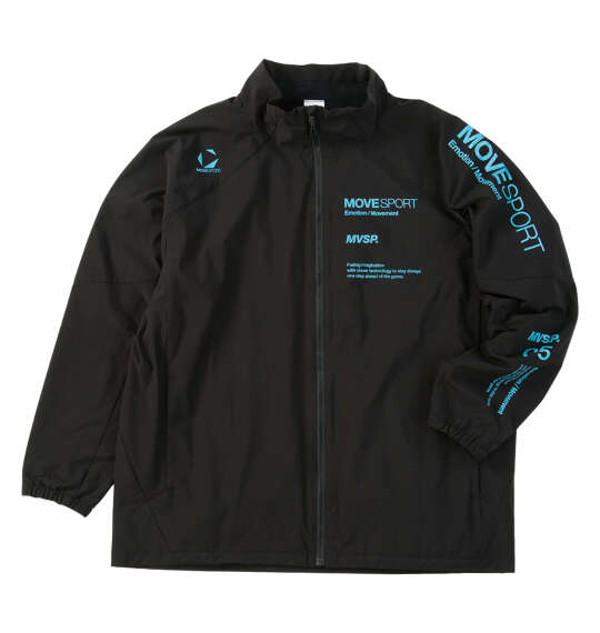 大きいサイズ メンズ MOVESPORT HEATNAVI ブラッシュド スタンド ジャケット ブラック 1273-5315-2 3L 4L 5L 6L｜大きいサイズの店ビッグエムワン