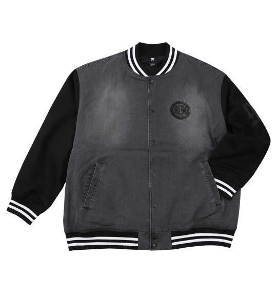大きいサイズ メンズ DCSHOES 26VARSITY ジャケット ブラックデニム 1273-6100-2 3L 4L 5L 6L