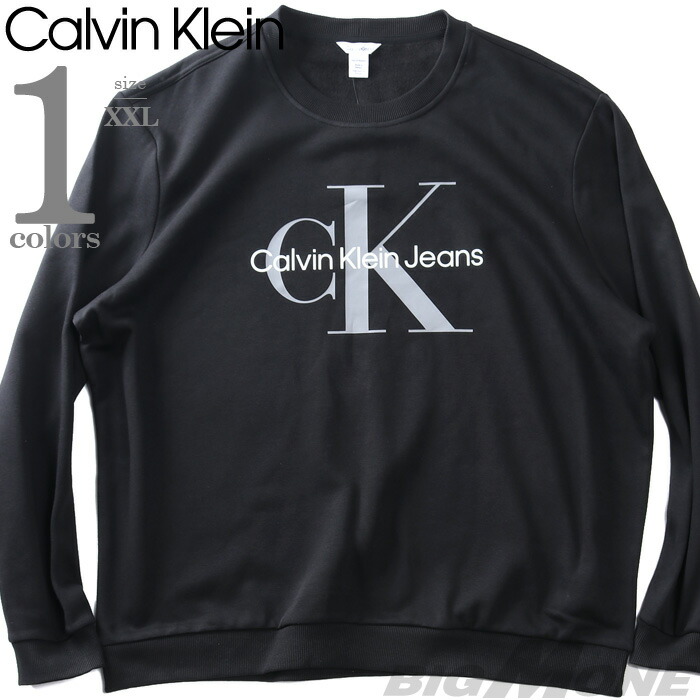 大きいサイズ メンズ CALVIN KLEIN カルヴァンクライン ロゴプリント トレーナー USA直輸入 40gc200｜大きいサイズの店ビッグエムワン