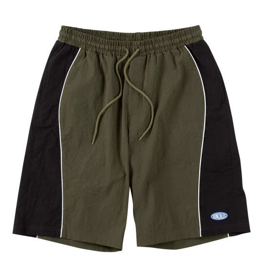 大きいサイズ メンズ (What it isNt) ポリストレッチクロス ハーフパンツ カーキ 1274-5530-1 3L 4L 5L 6L 8L