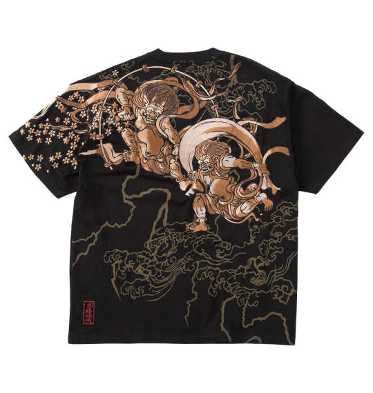 楽天市場】大きいサイズ メンズ 絡繰魂 風神雷神刺繍 半袖 Tシャツ
