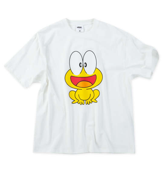 大きいサイズ メンズ ど根性ガエル 天竺 半袖 Tシャツ ホワイト 1278-5523-1 3L 4L 5L 6L 8L画像