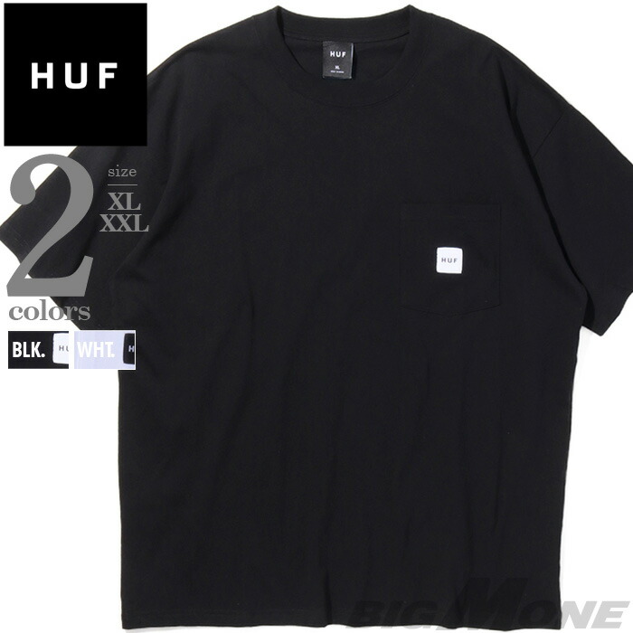 大きいサイズ メンズ HUF ハフ プリント 半袖 Tシャツ USA直輸入 綿100% コットン ポケットTシャツ ポケT ボックスロゴ ストリート スケーター スケートブランド アメカジ カジュアル ブランド おしゃれ ビッグサイズ キングサイズ ゆったり ts02419
