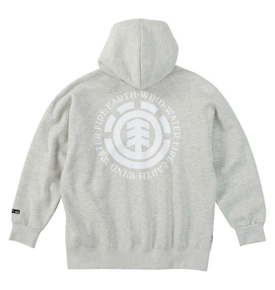 大きいサイズ メンズ ELEMENT LOGO フルジップ パーカー ホワイトヘザー 1278-5367-1 3L 4L 5L 6L|大きいサイズの店ビッグエムワン