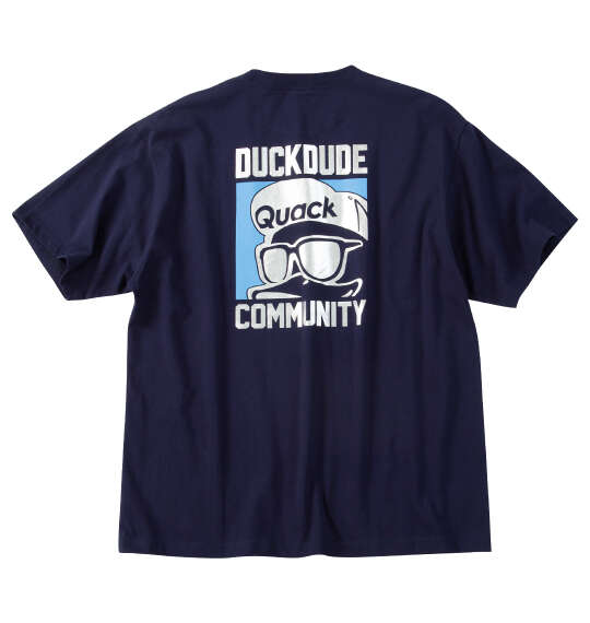 大きいサイズ メンズ b-one-soul DUCK DUDEシルバープリント 半袖 Tシャツ ダークネイビー 1258-6291-1 3L 4L 5L 6L 4,862円