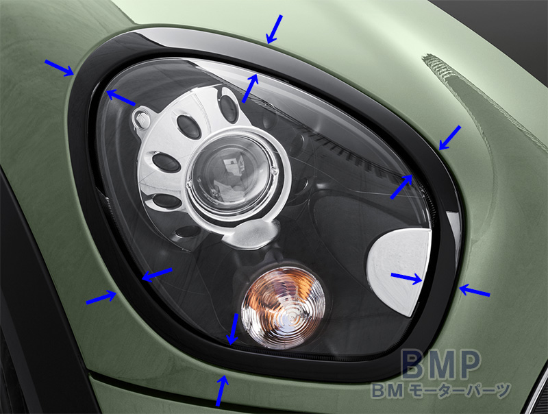 BMWMINI純正品ピアノブラックヘッドライトリング　テールライトリム imgrc0074113424.jpg